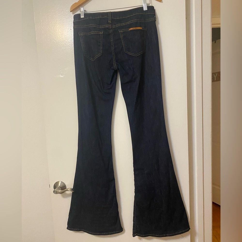 True Religion Carrie Low Rise Dark Blue Flare Jeans - Picture 10 of 16